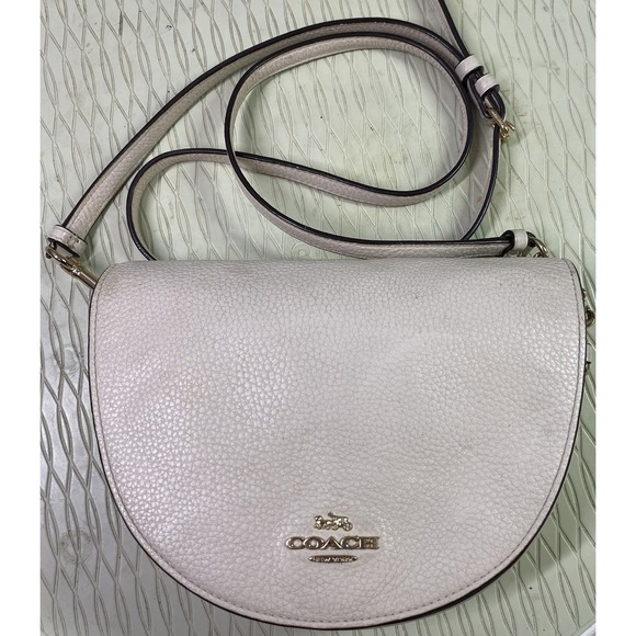 Coach Handbags - Coach Ellen Women's Leather Crossbody Purse Crescent Ivory 6x8x2"‎ See Desc